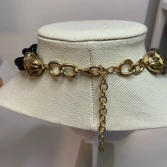 Statement Necklace - Black & Gold - Unique Piece - Picture 3 of 6